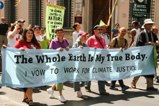 Climate March in Rome Following Buddhist-Catholic Dialogue